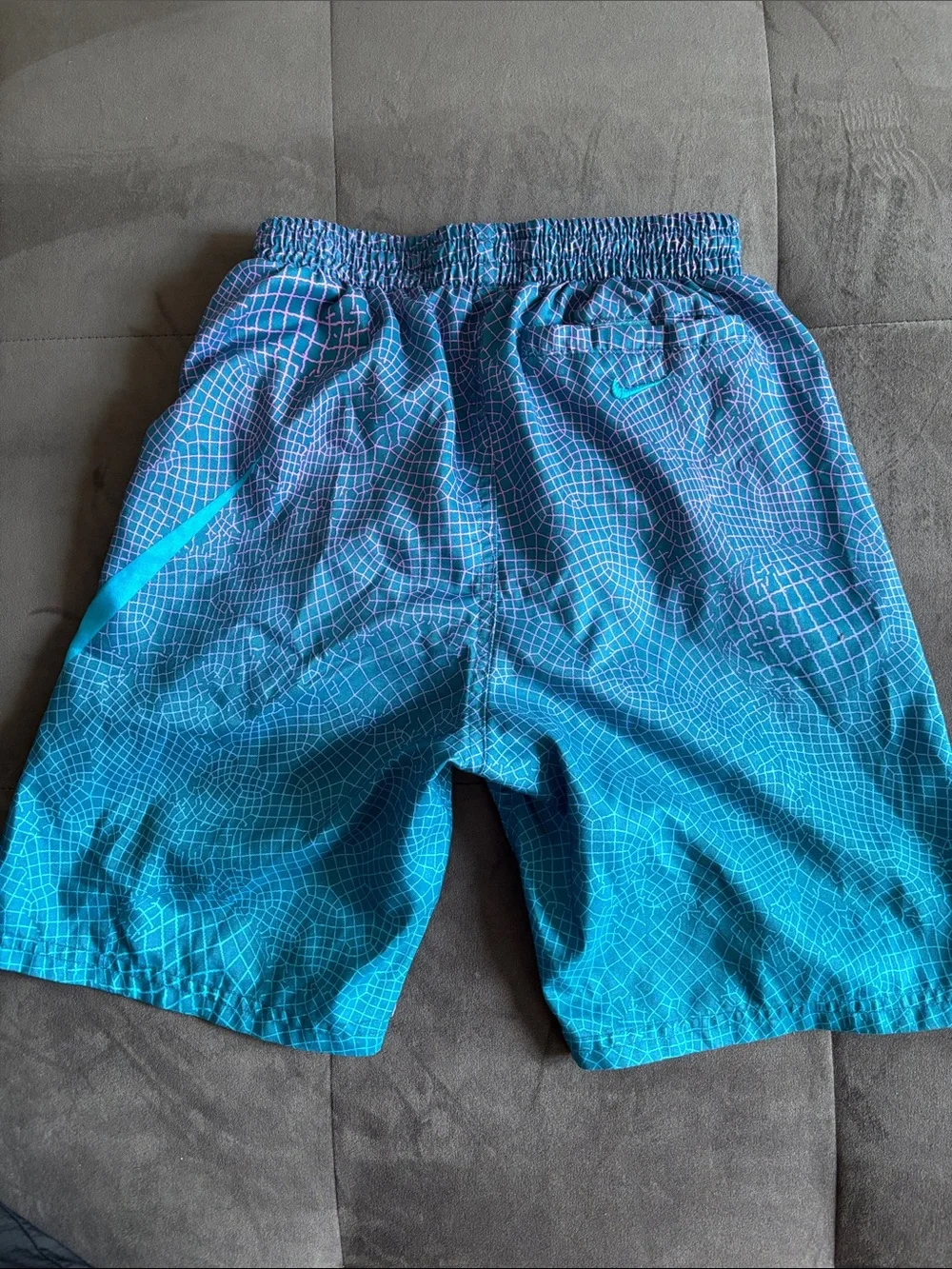 Nike Boys‎ Swim Trunks Blue Swoosh Swim Shorts Size 6